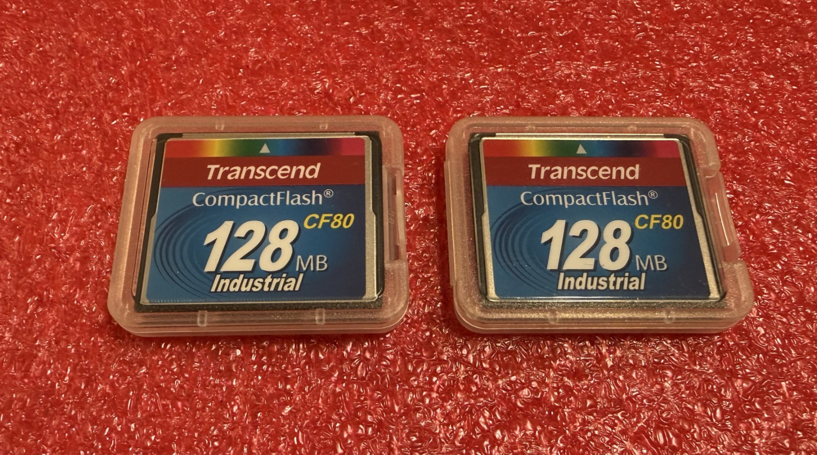 Transcend 128M Compact Flash Cards, BRAND NEW In Cases CF80 TS128MCF80 80x speed