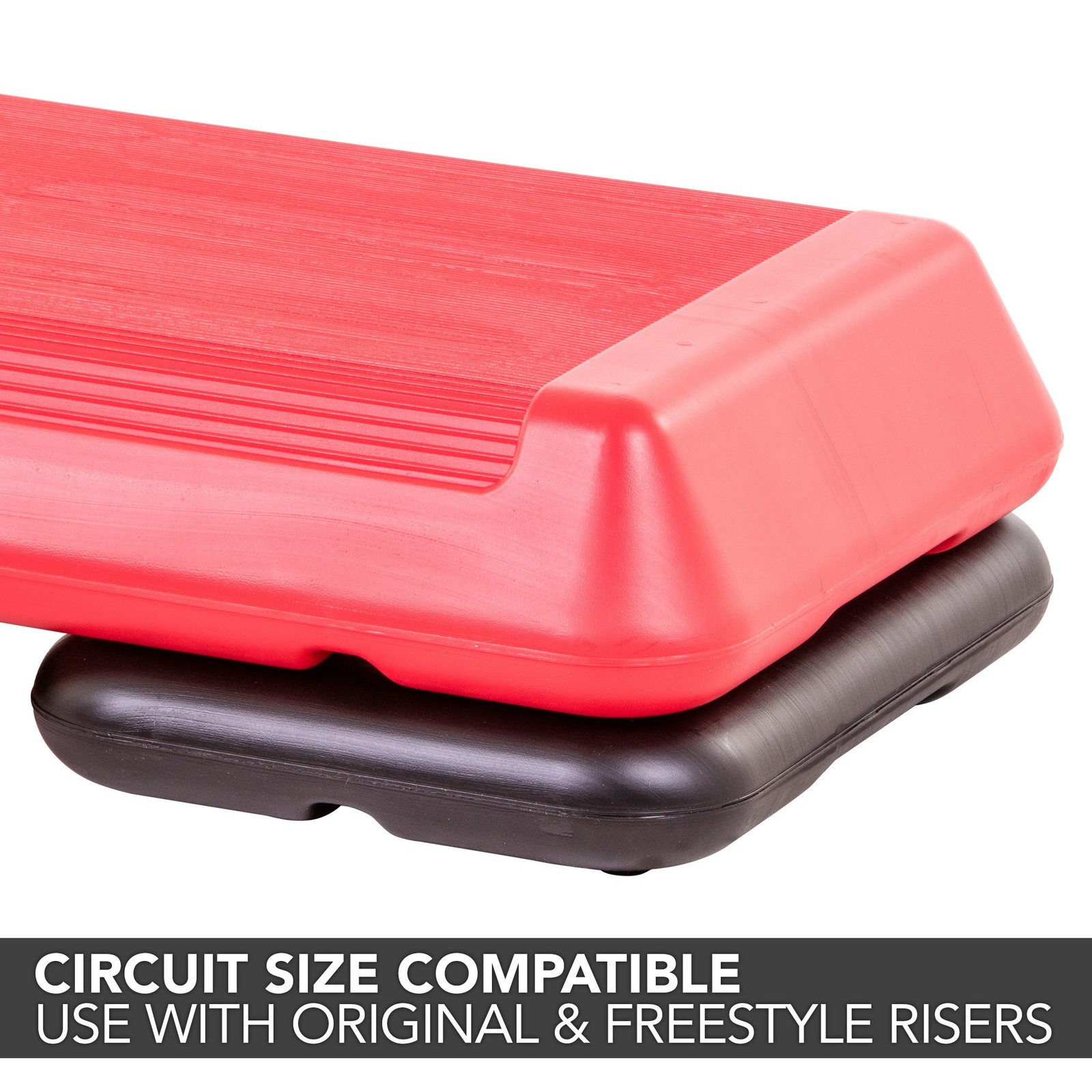 Original Aerobic Exercise Risers (Pair) with Nonskid Feet - Two Extra Risers ...