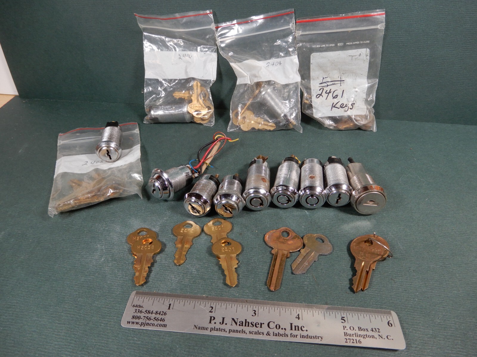 Lot of NOS and Used Key Lock Switches Shown 3/4 Diameter