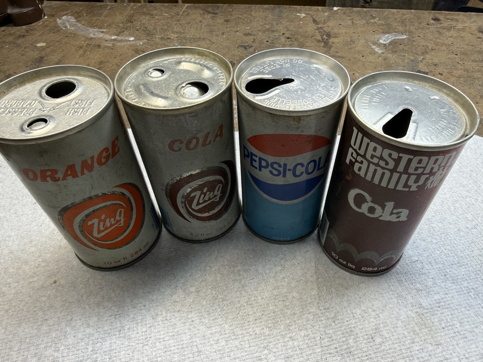 OLD SODA 🥤 CAN LOT OF See Pictures DENTS,HOLES, RUST ECT….. 10oz 🇨🇦 Canadian
