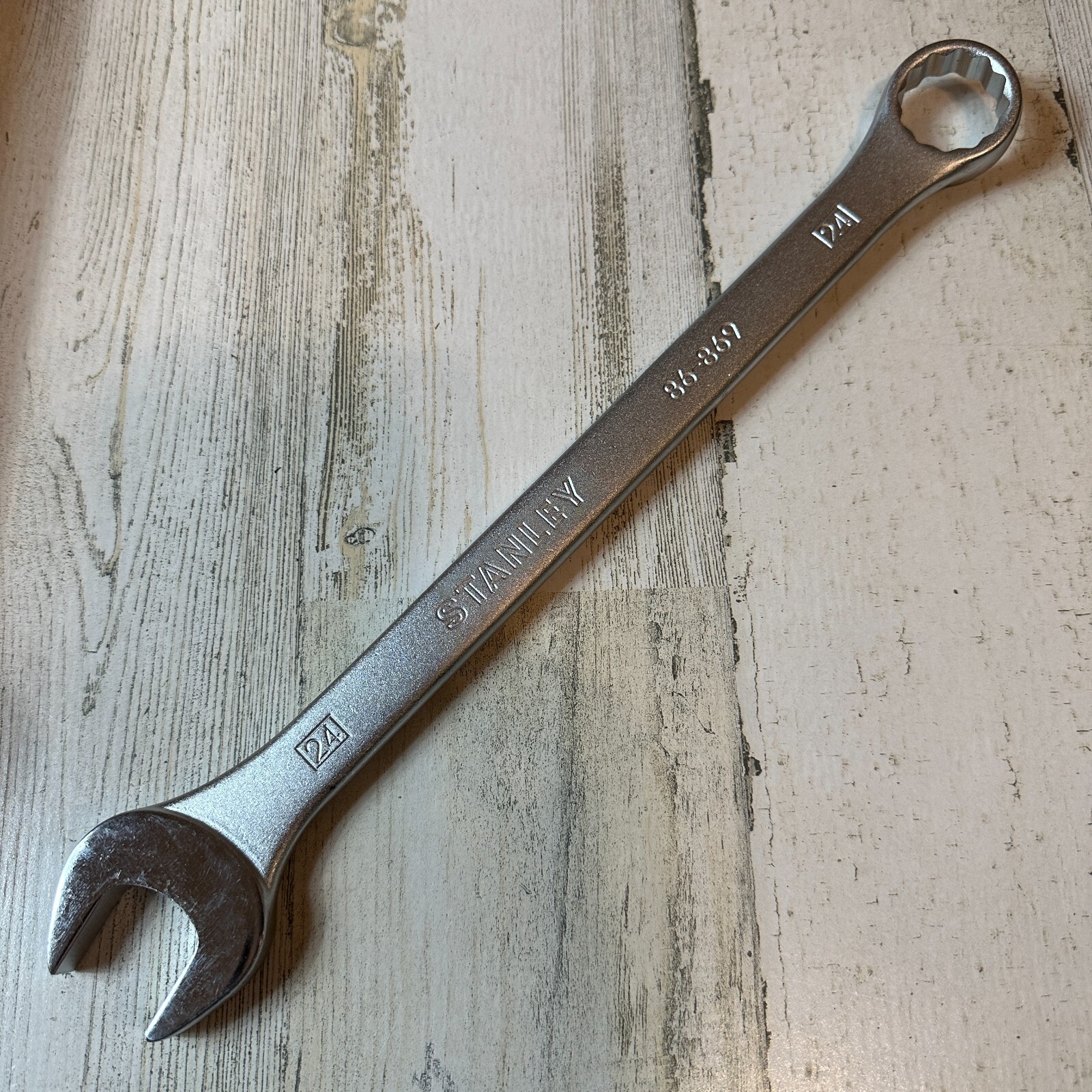 Stanley 24mm Metric Combination Wrench 12 Pt 86-869 Matte Finish New Old Stock