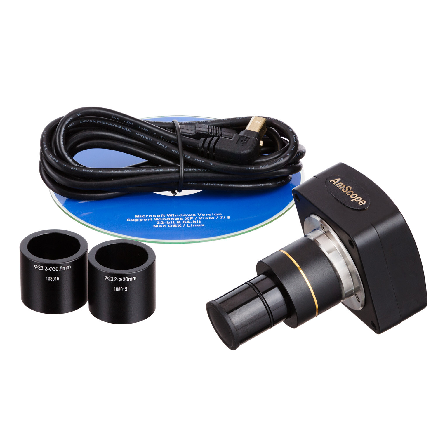AmScope 1.3MP Microscope Digital Camera USB Video & Stills w Measuring Software