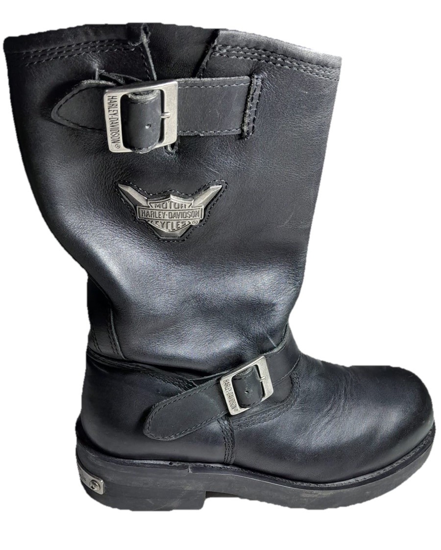 Harley Davidson Motorcycle Black Leather Boot (Right Foot Only)