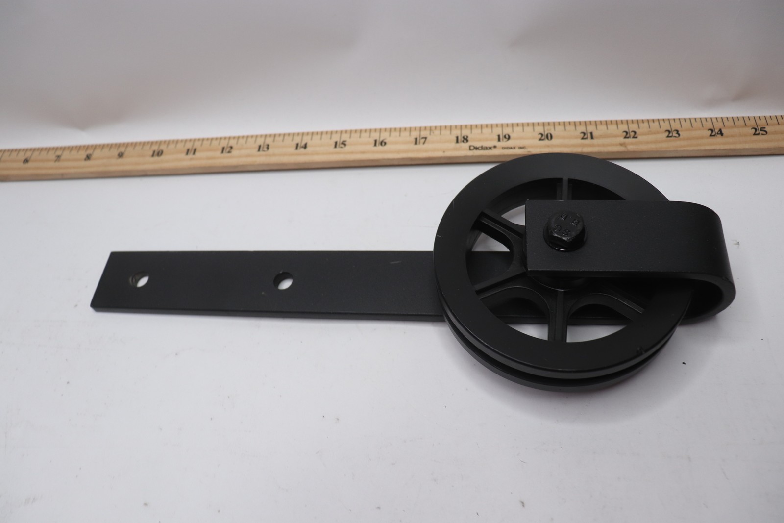 Straight Design Sliding Roller Barn Single Wood Door Roller Black