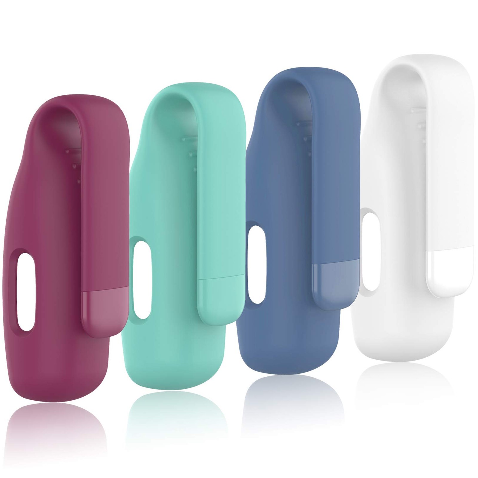 4-Pack Clip Case Compatible with Fitbit Inspire 2/Fitbit Inspire 3, Soft Silicon