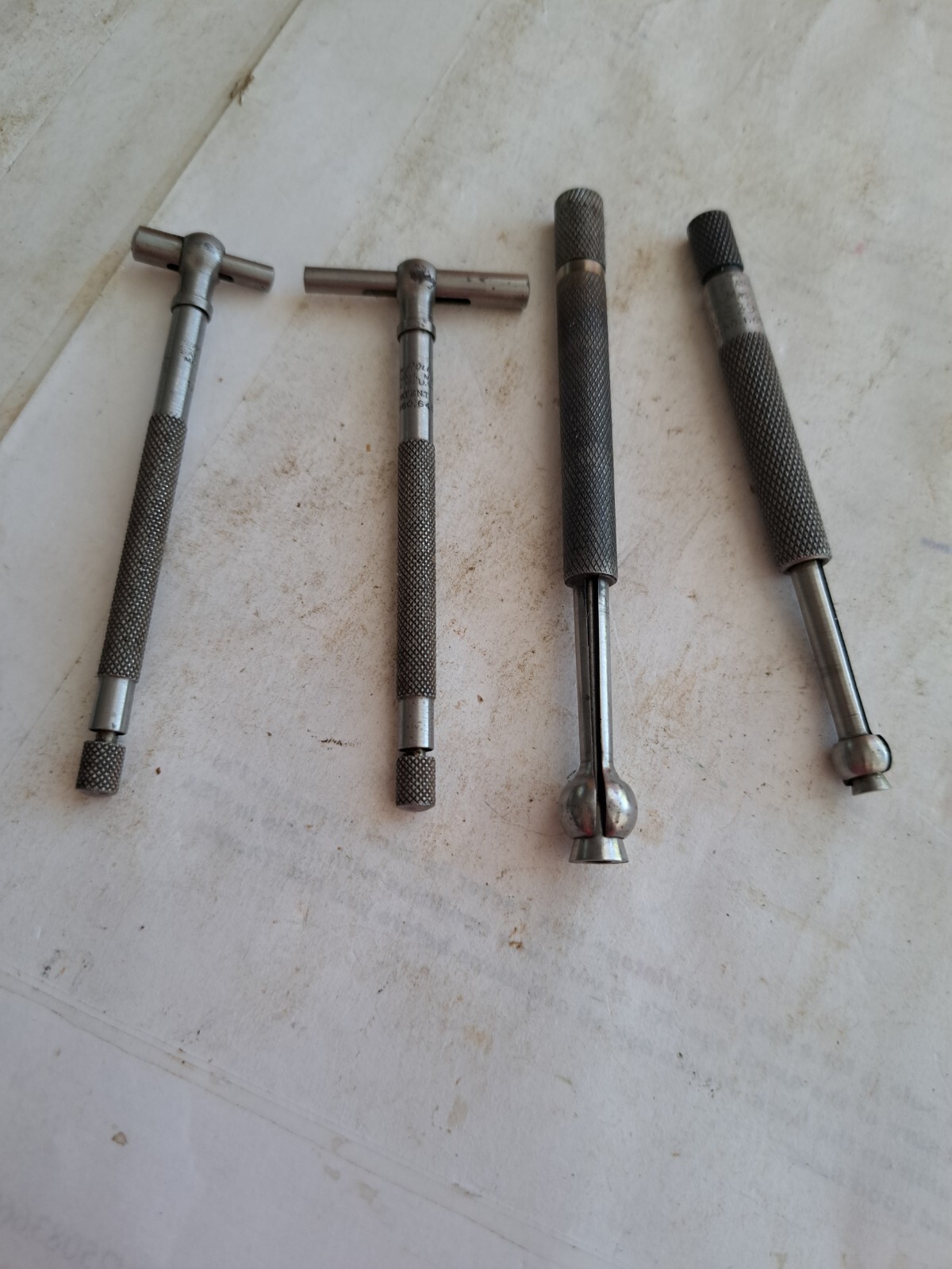 4 Machinists Gauges. 1 Starrett, 2 Lufkin, 1 Unmarked