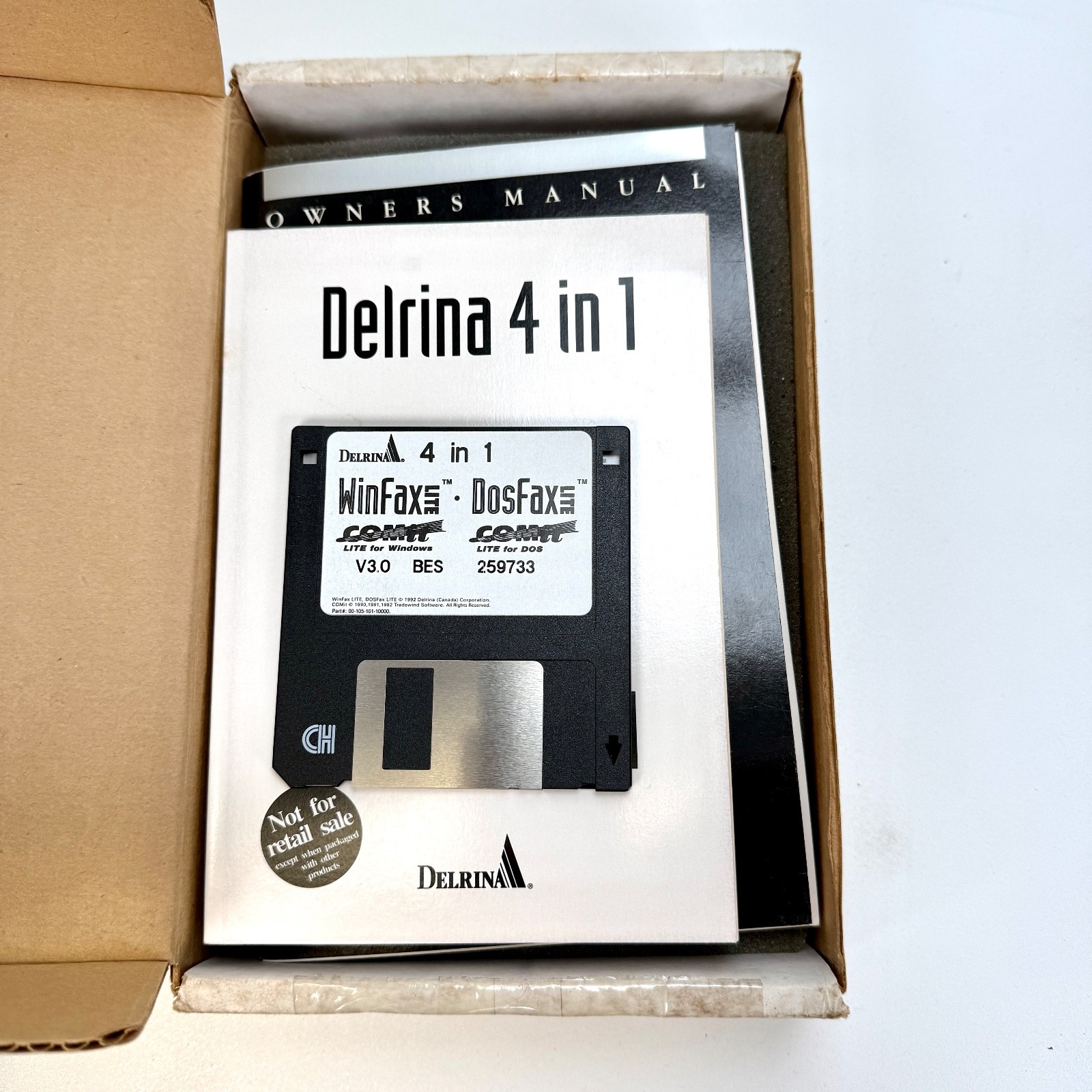 Delrina 4 in 1 WinFax Lite DOSFax Lite Users Guide Version 3.0 Vintage Computing