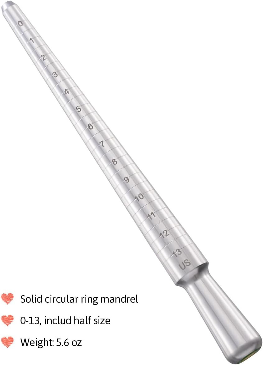 Ring Sizer Measuring Tool Set, Metal Ring Guage for Ring Measurer, Integrated...