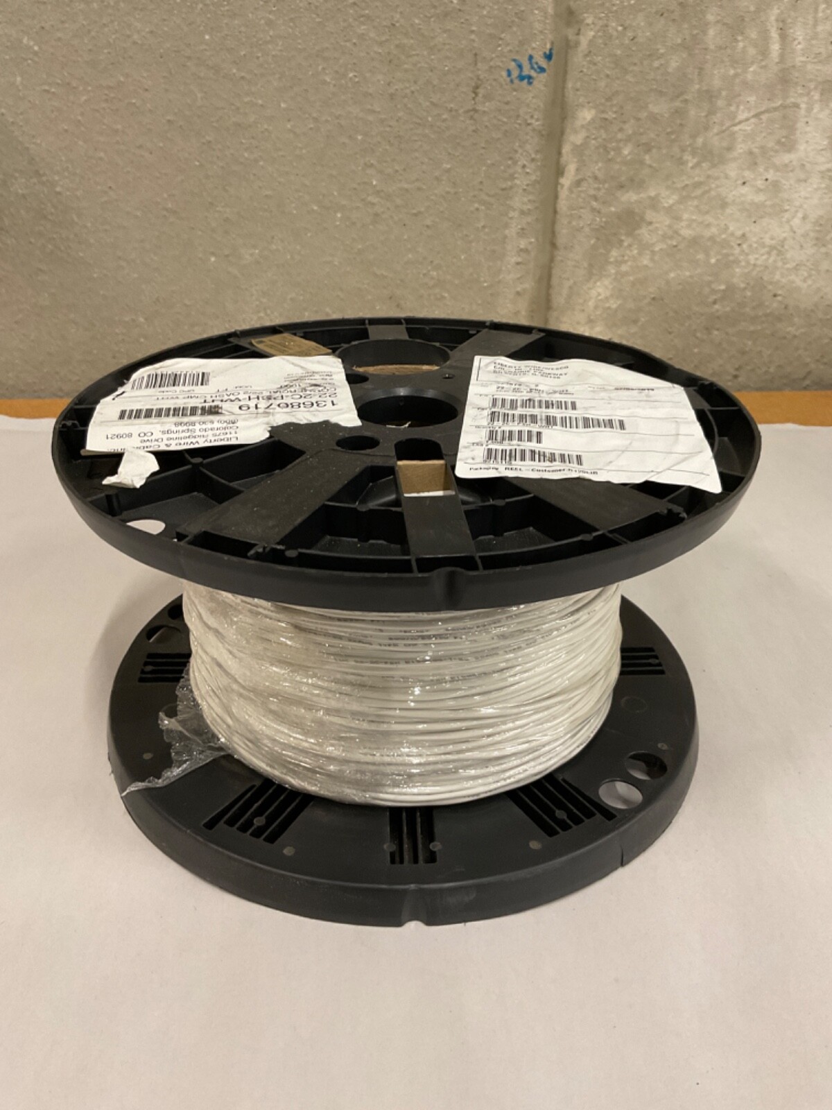 Liberty Wire 22/2 Communication Cable White CMP 1000' Spool 22awg 2 Conductor