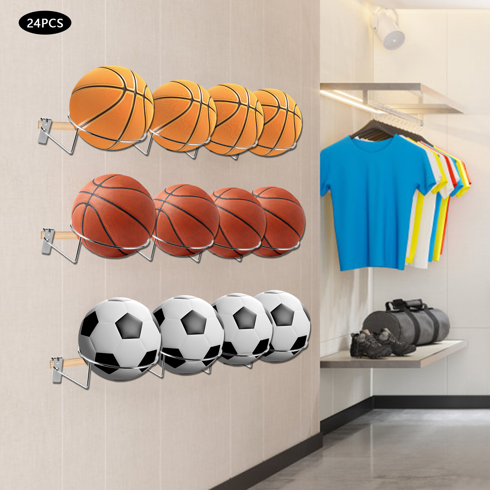 24pcs Hat Racks, Hat Hanger Gridwall Hooks, Slat Panels Cap Rack Retails Display