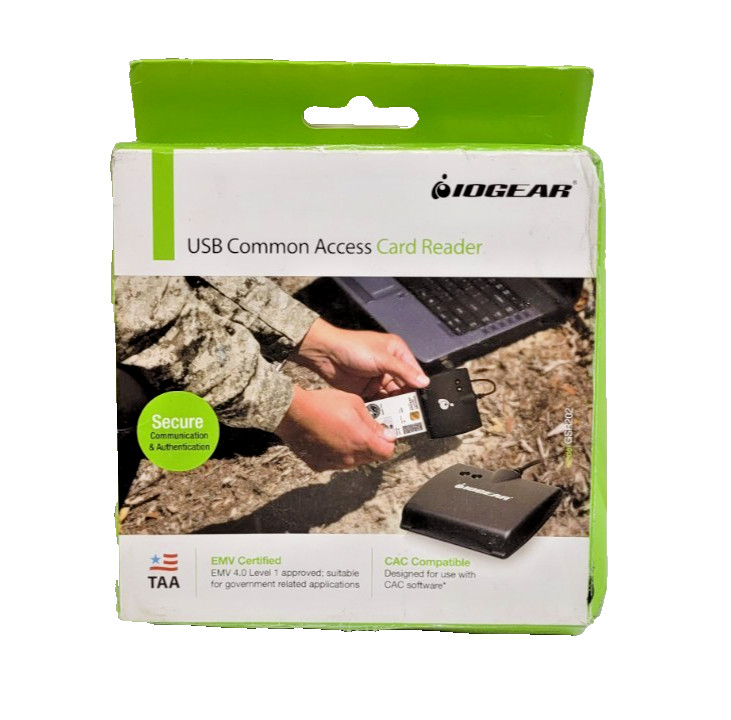 IOGEAR Smart Universal Portable USB Common Access Card Reader GSR202 NEW SEALED