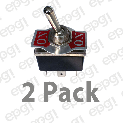 2 PACK - DPDT (ON/ON) HEAVY DUTY TOGGLE SWITCH 20A-125V # 66-1905-2PK