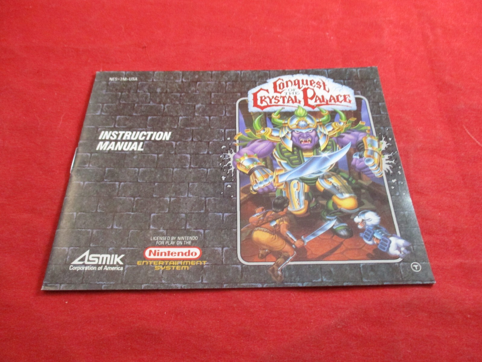Conquest of the Crystal Palace Nintendo NES Instruction Manual Booklet ONLY