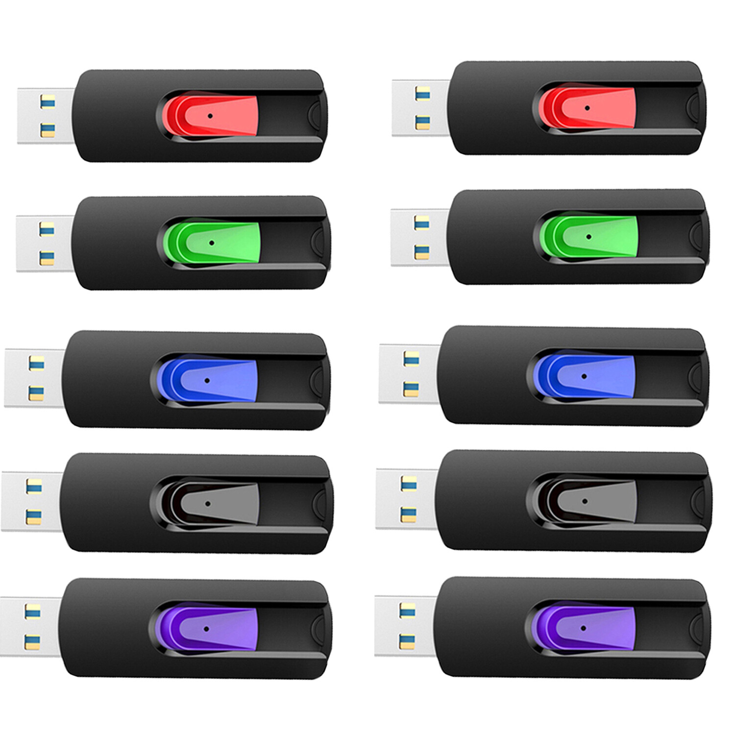 5/10Pack USB2.0 Flash Drives 2G/4G/8G/16G/32G/64G Thumb Drive Memory Stick
