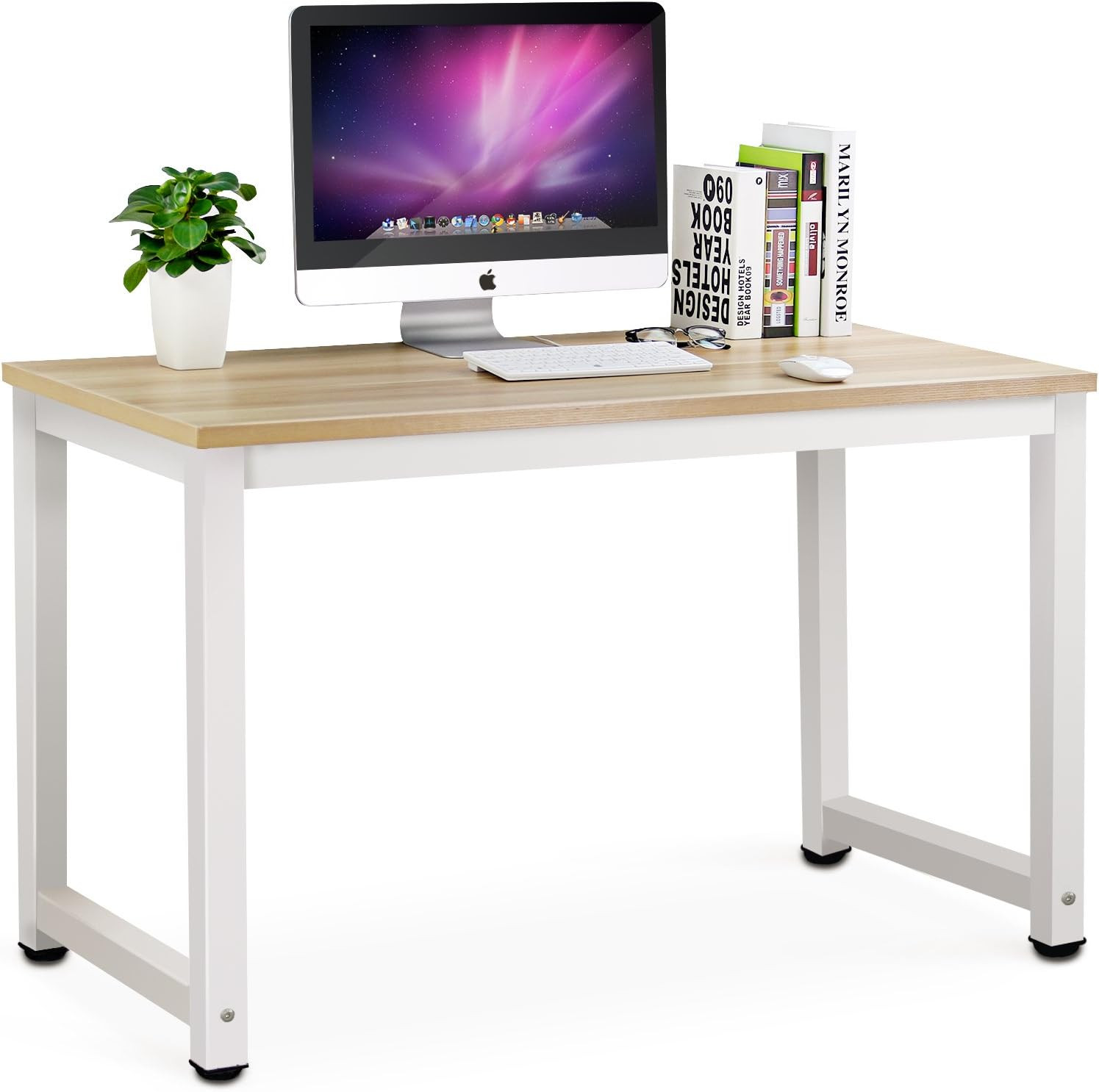 Tribesigns Computer Desk, 47 Inch Modern Simple Office Desk Computer Table Study