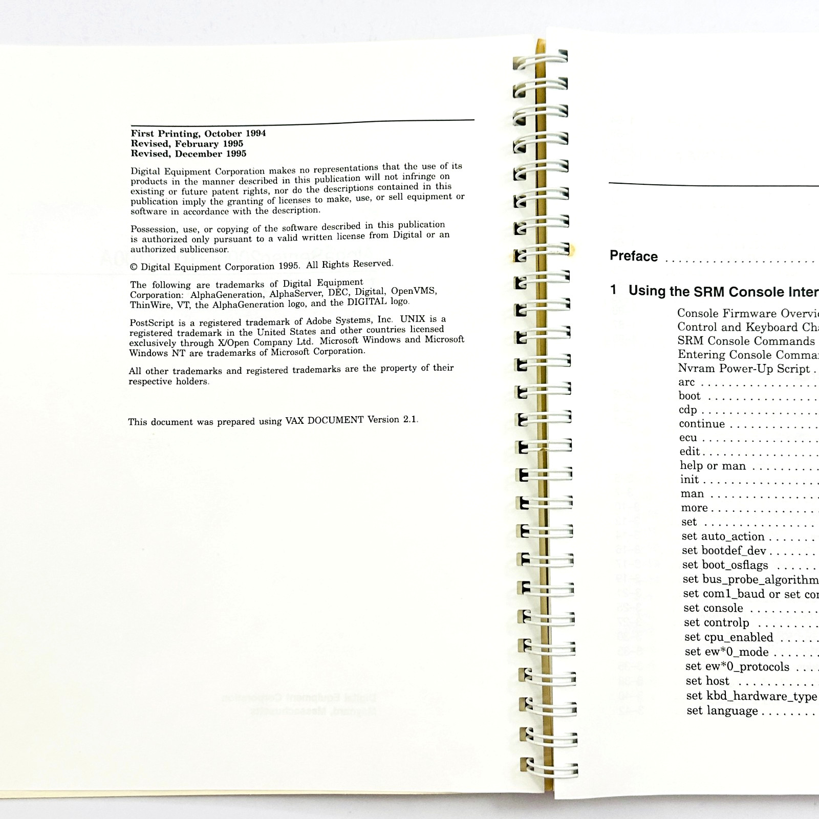 Digital AlphaServer 2000/2100/2100A Firmware Reference Guide 3rd Print 1995 DEC