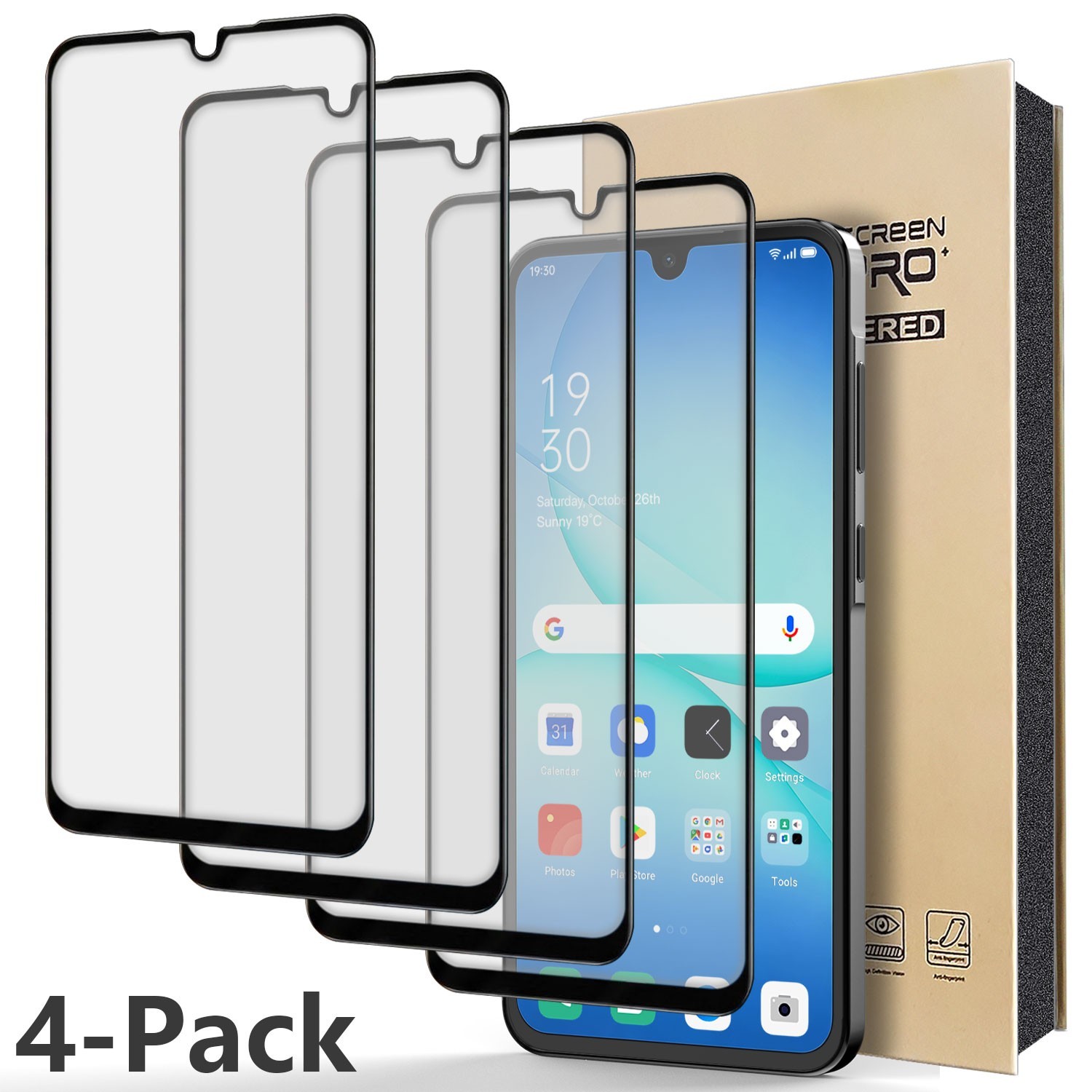 4-Pack For Samsung Galaxy A17 4G 5G Tempered Glass Screen Protector Guard Saver