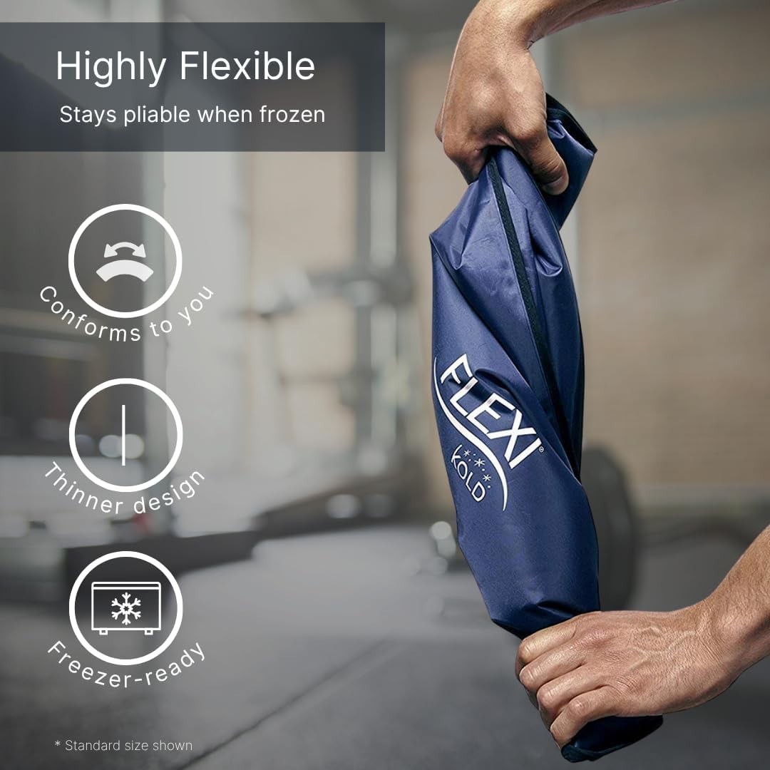 FlexiKold Medium Gel Ice Pack - Reusable Cold Compress for Injury Relief