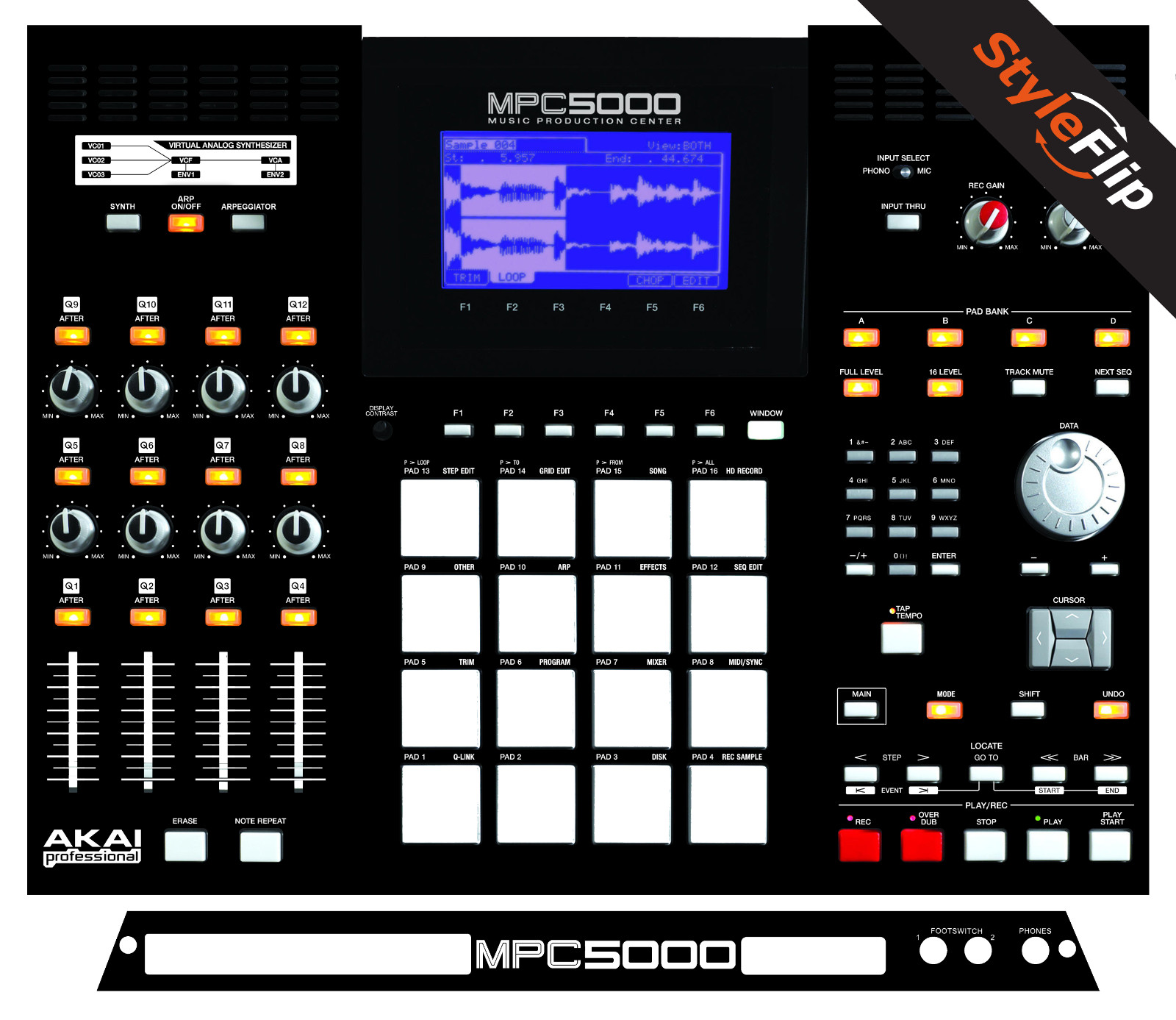 Akai MPC 5000 | Black  | Protective Decal | StyleFlip Skins