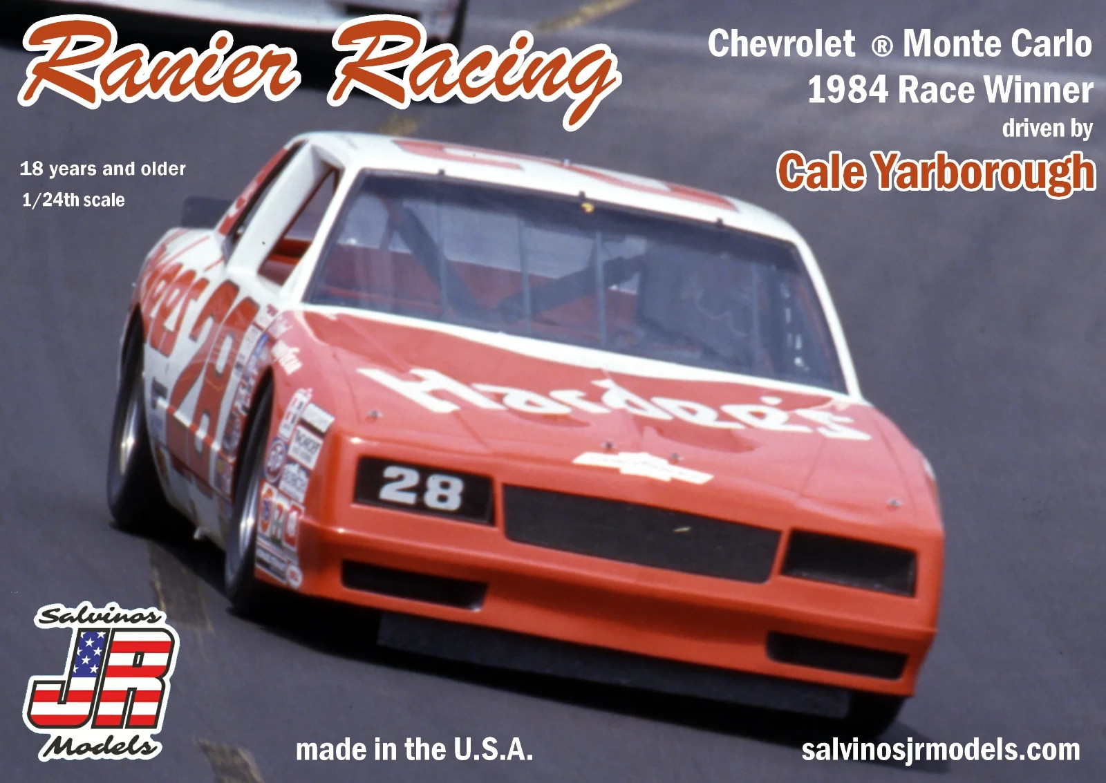 Salvino Jr.  1984 Hardee's Ranier Yarborough Monte Carlo NASCAR model kit 1/25