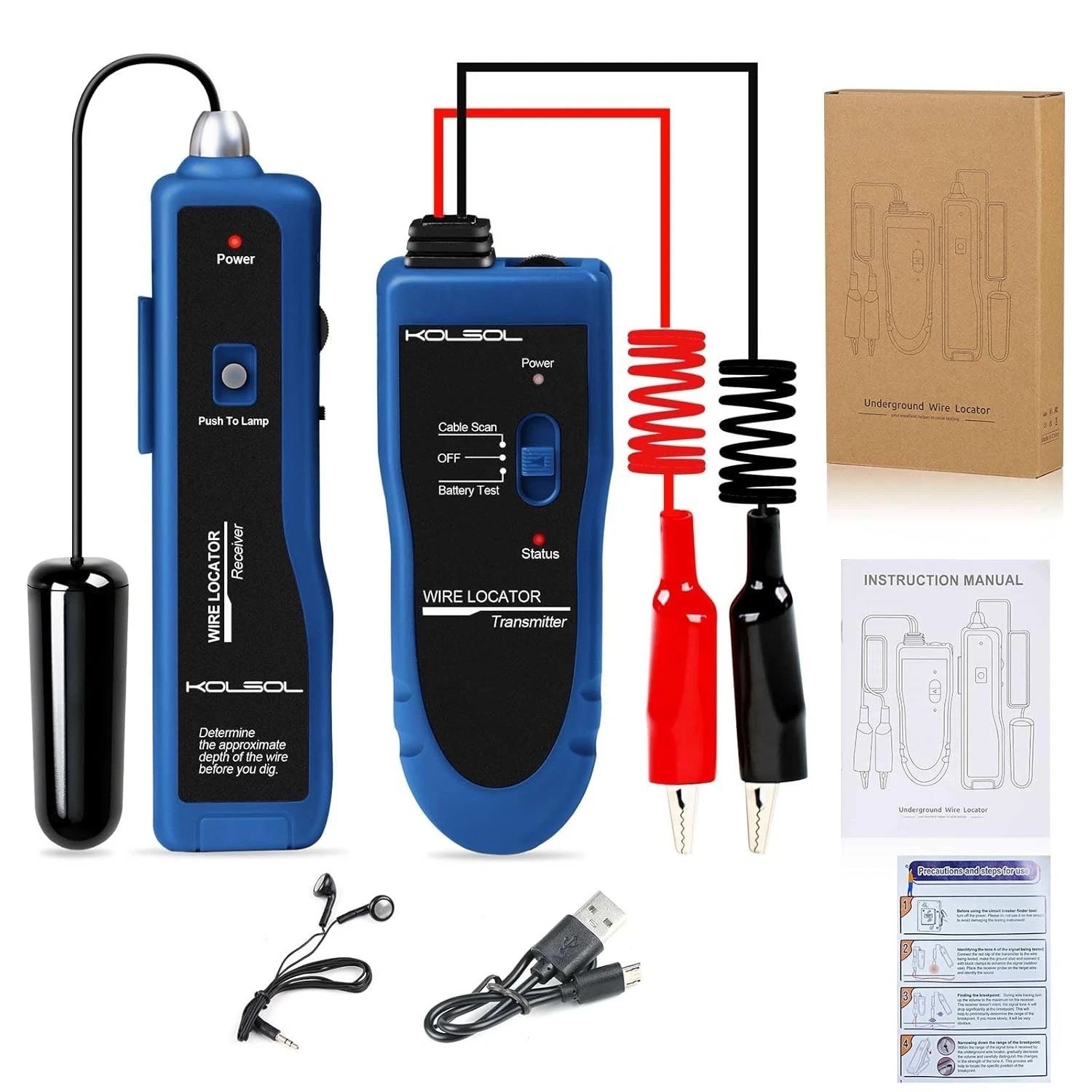 Advanced Underground Wire Locator - 1100mAh Rechargeable for Accurate Tracking