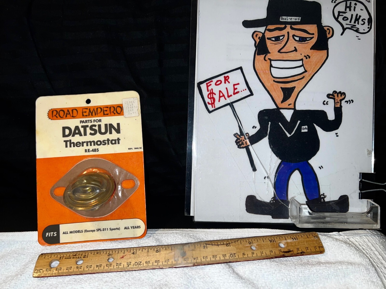 DATSUN THERMOSTAT RE-485 Road Emperor VINTAGE NEW SEALED PART GEMCO RARE TAG😲🚗