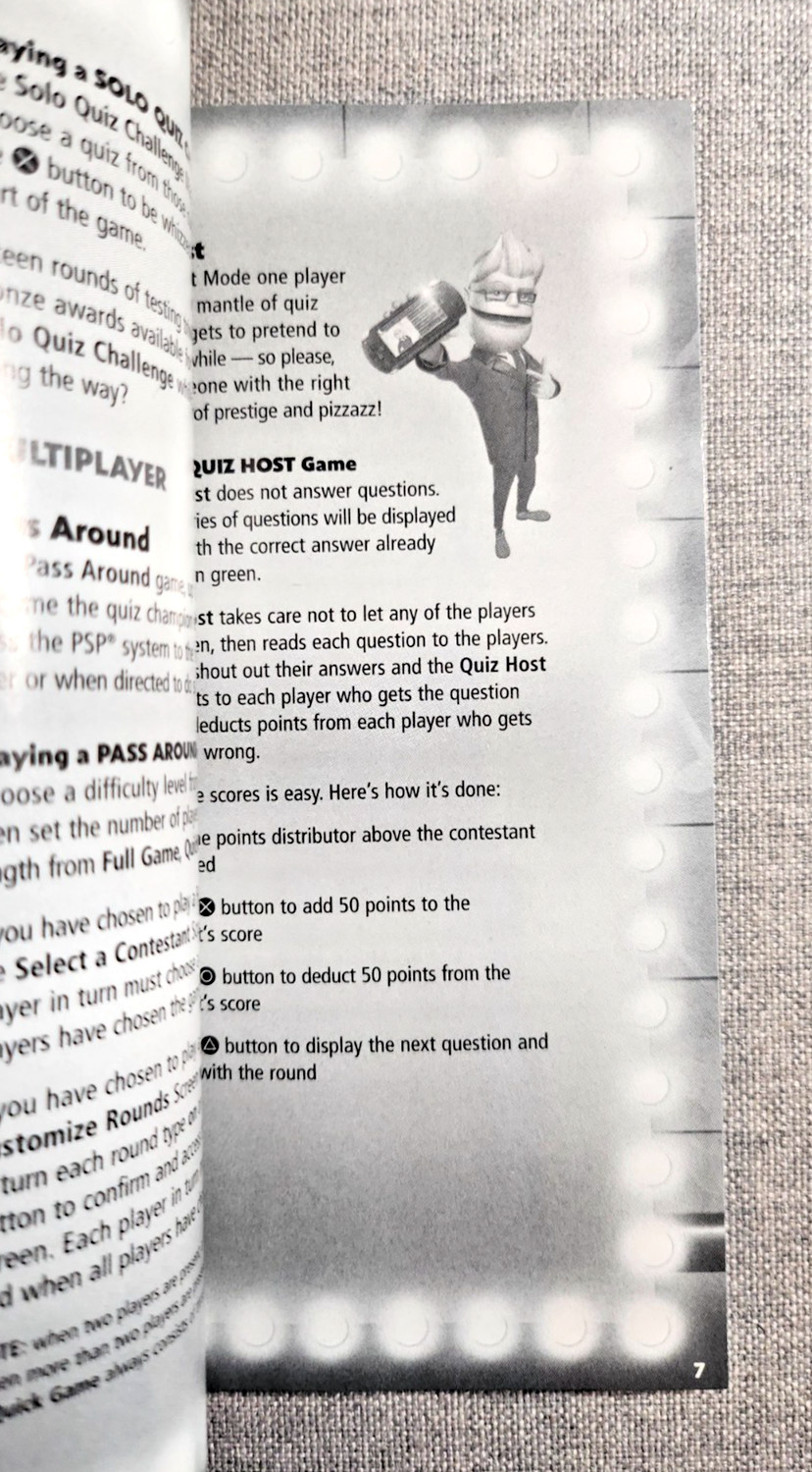 Buzz! Master Quiz Instruction Booklet - Manual Only - PSP