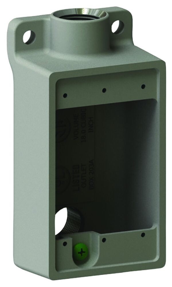 Killark FSLB-1, 1/2" Hub, Aluminum, Shallow, Cast Device Box, 1 pc