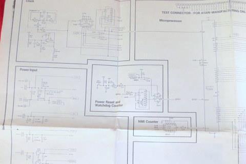 Vintage ATARI Red Baron Schematics Sheet No. 2, Side A