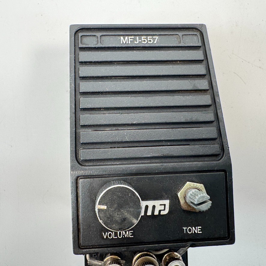 MFJ-557 Code Oscillator w/ Morse Code Telegraph Key on Metal Base