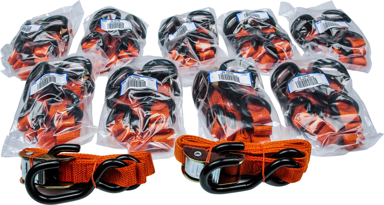 Fire Power 1" Tie-Down Orange 10/Pairs Straps/Tie-Downs