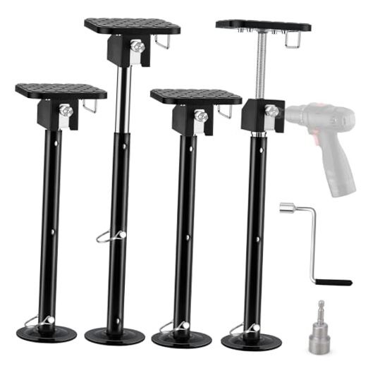 RV Slide Out Support Jacks with Flat Top, 4PCS Up to 20,000lbs, Adjustable