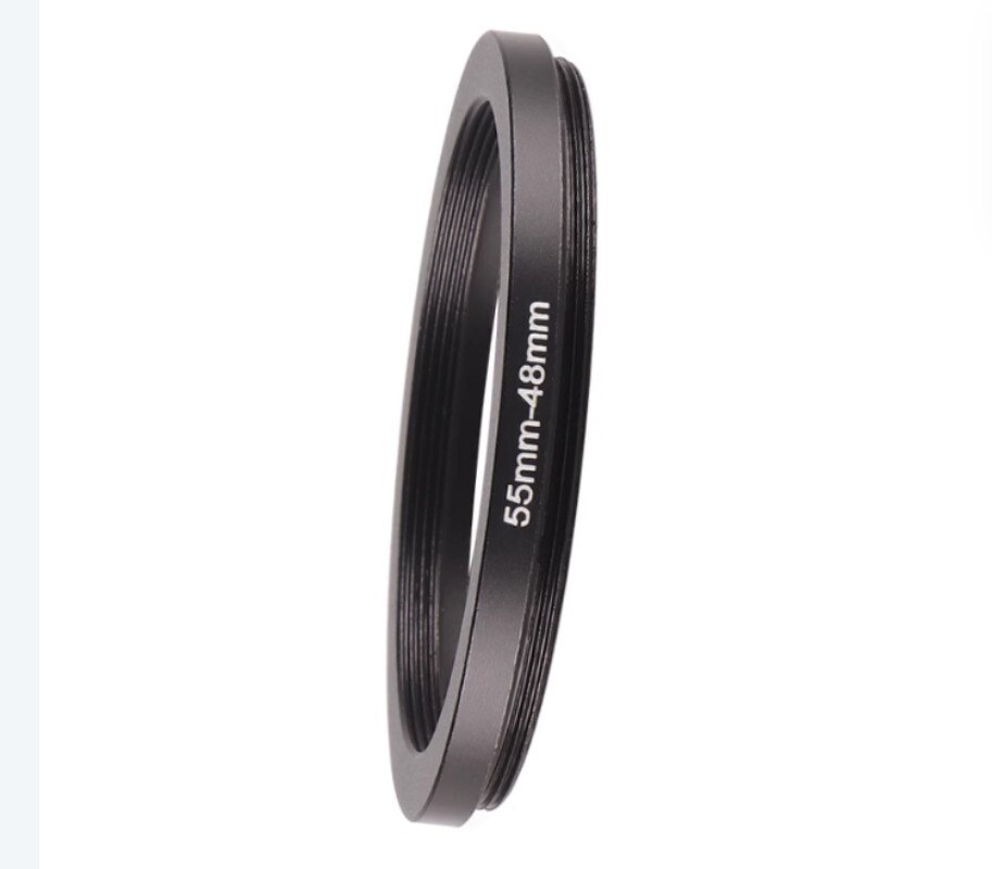 1PC 55mm-48mm Step Down Ring Camera Lens Filter Metal Adapter Ring
