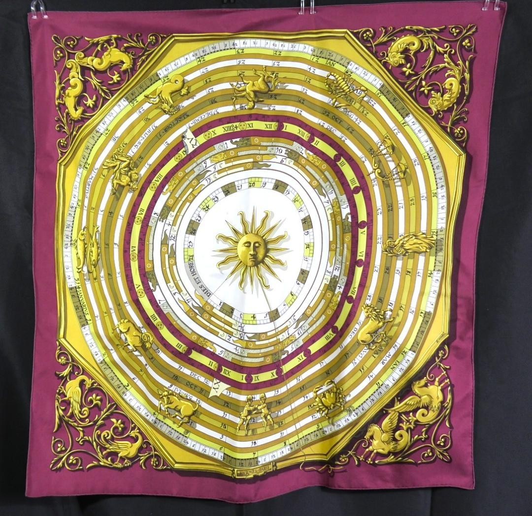Hermes Large Scarf 90 Silk 100 D427