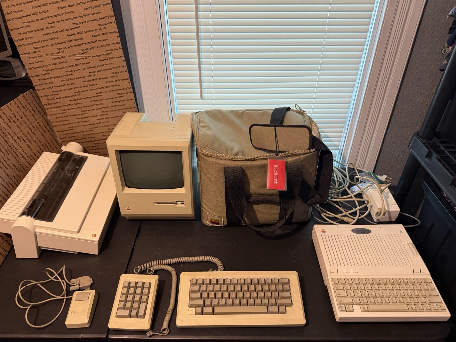 Vintage Apple Mac 512k Enhanced Computer Package W/ 11C Image Writer ii Bag More