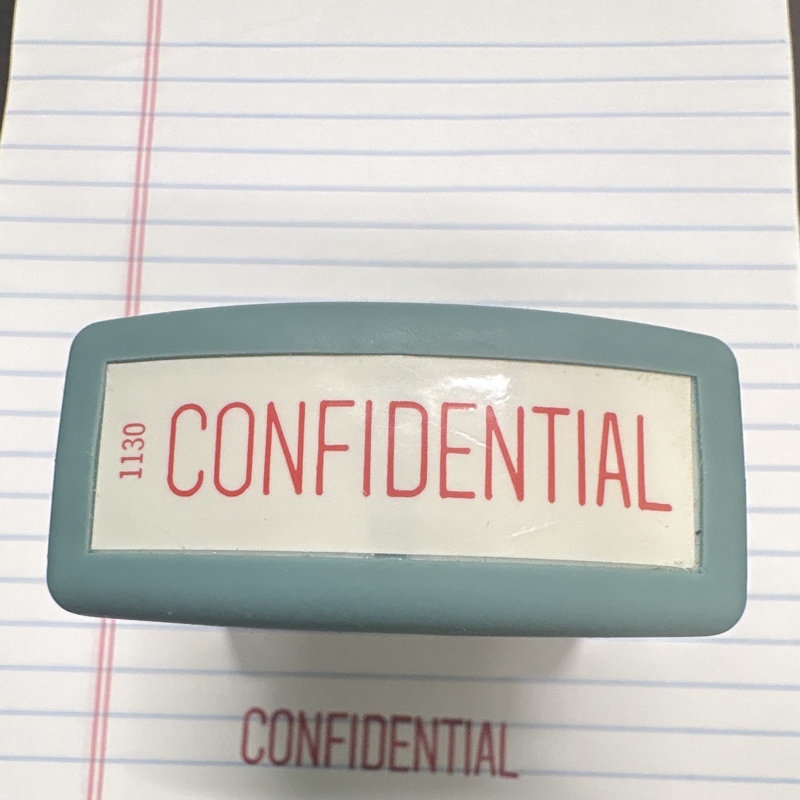 Xstamper 1130 CONFIDENTIAL Pre-Inked Self-Inking Stamp Red Ink Re-Inkable