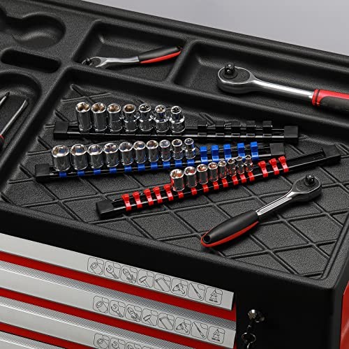 12PC ABS Socket Organizer, Premium Quality Socket Holders,1/4-Inch x 48 12PCS