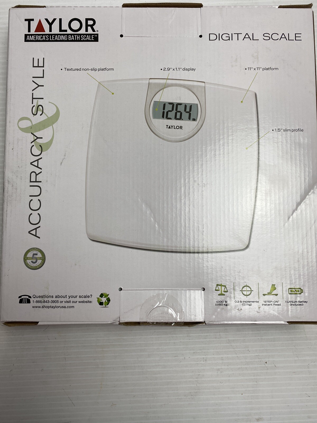 Taylor Precision Products 702940133 Lithium Digital Scale