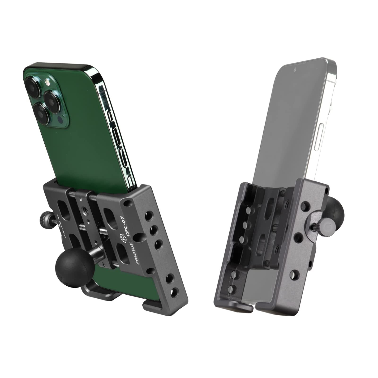 FANAUE Phone Holder with 1'' Ball Adapter For RAM Mount B Size Double Socket Arm