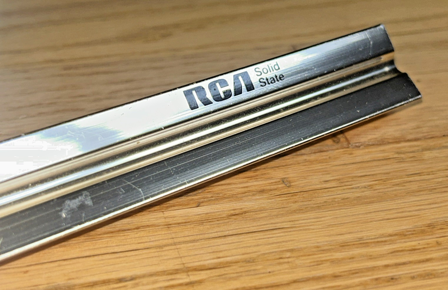 Vintage NEWARK ELECTRONICS / RCA Solid State BRASS Architectural Triangle Ruler