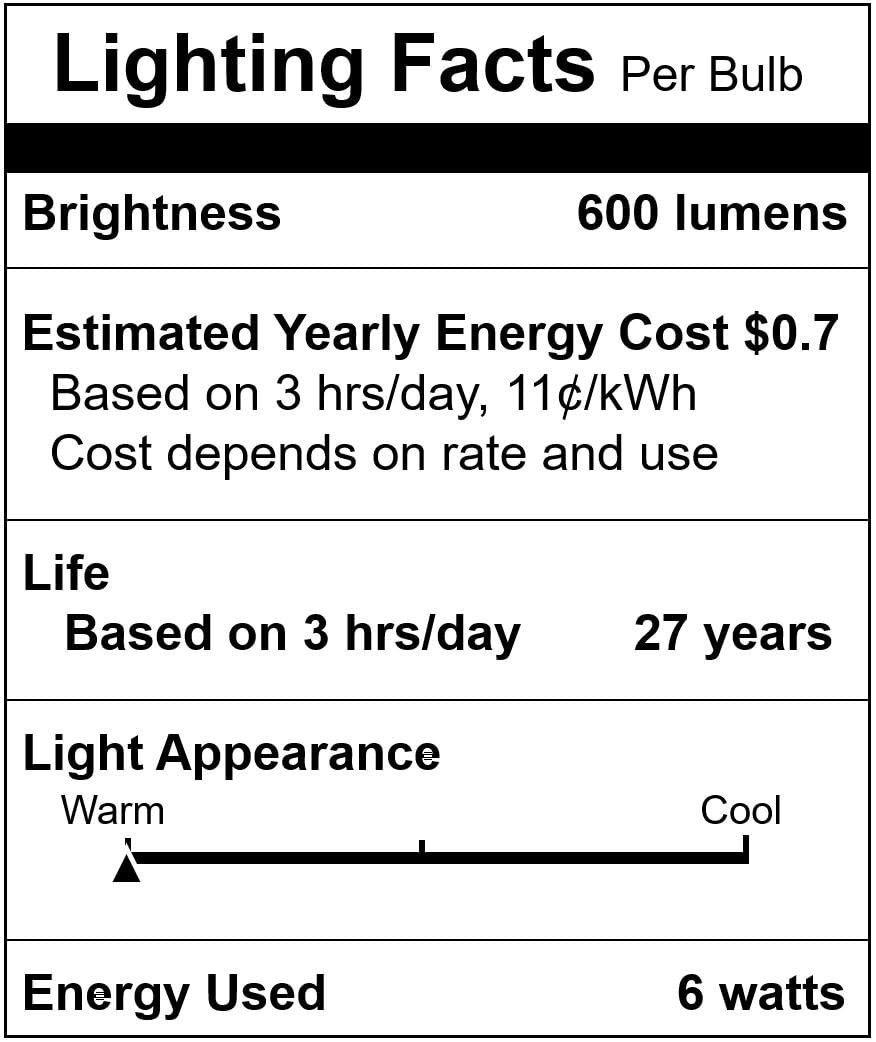 [2 Pack] LED Bug Repelling Amber Bulb 6W / 40W with Dusk-to-Dawn Sensor E26 Base