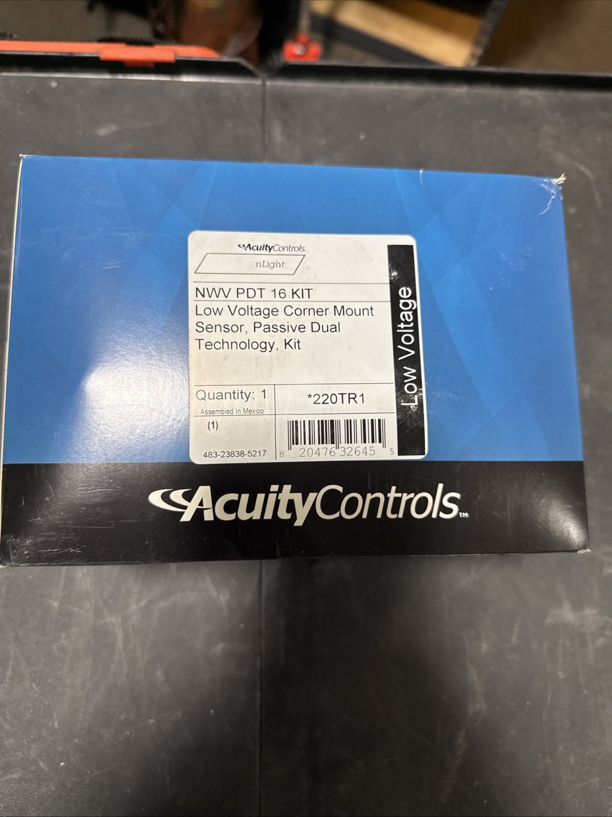 Acuity Controls NWV PDT 16 KIT, Low Voltage Corner Mount Sensor Kit