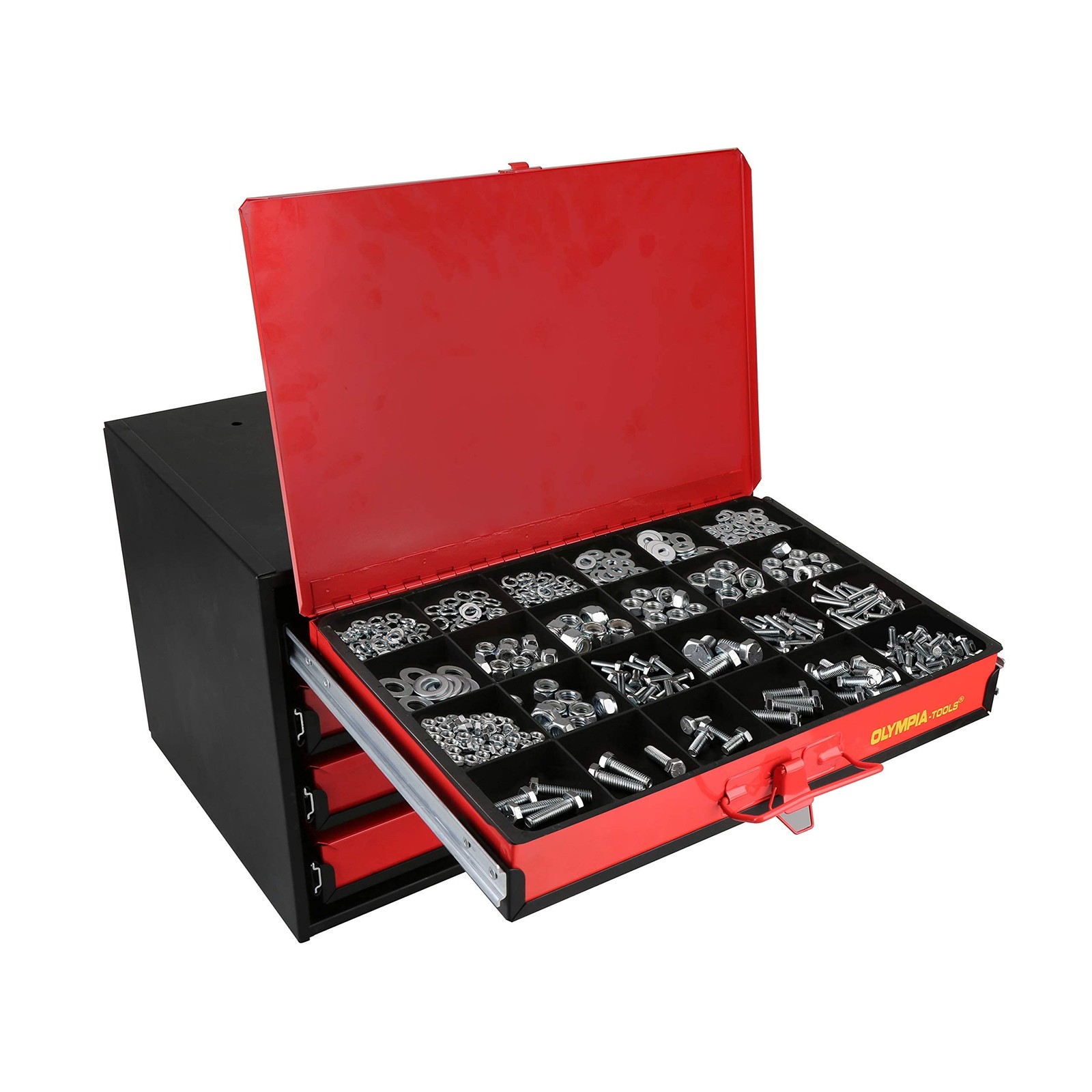 90-806 4-Drawer Hardware Organizer includes 2500-pieces Small Hardware, black...