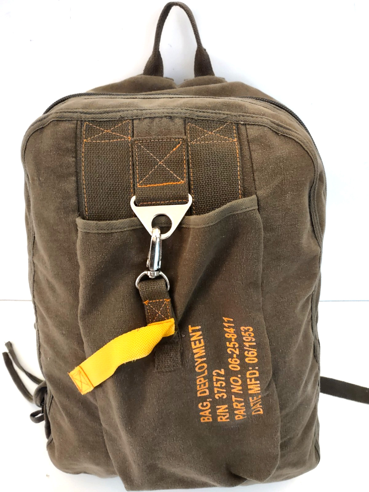 Rothco 9764 Vintage Canvas Flight Bag Military Olive Drab Backpack 20 x 14 x 6