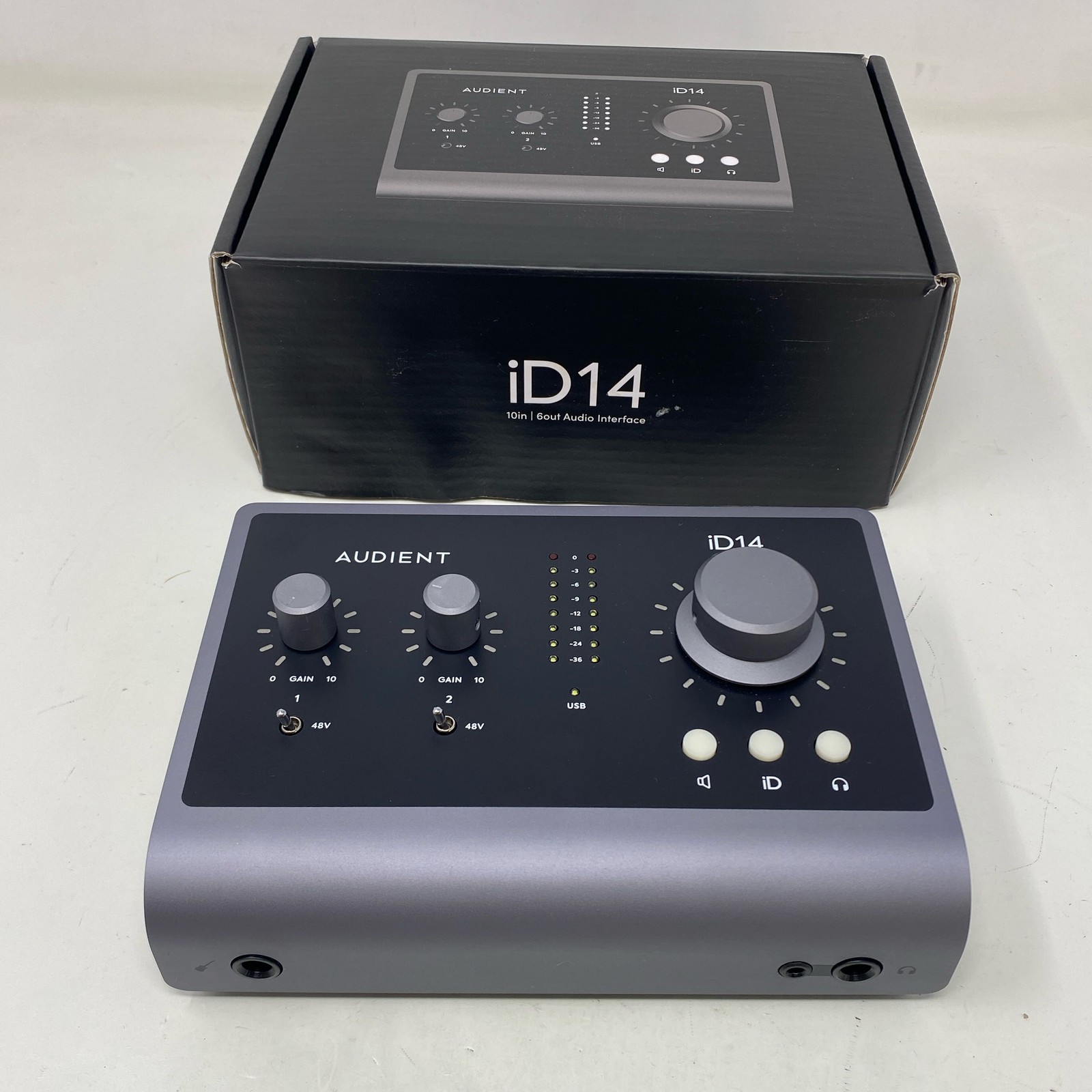Audient iD14 MKII USB-C 10x6 Interface, 2 Preamps, Black