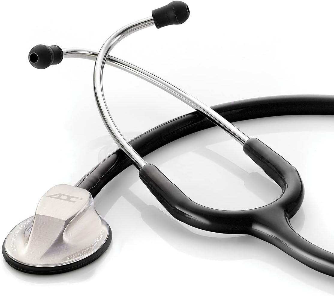 ADC 615BK Adscope Model 615 Platinum Sculpted Clinician Adult, Black