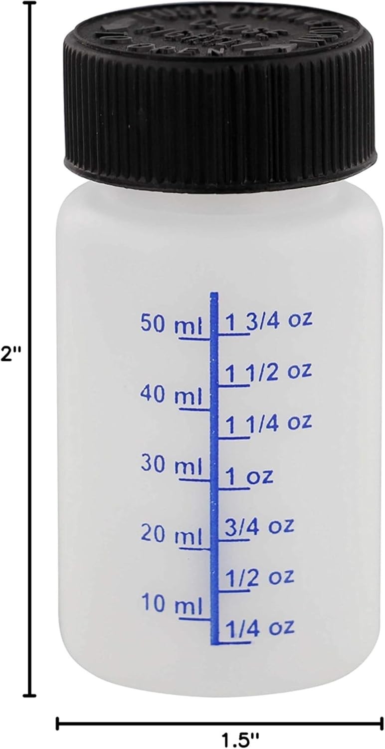 10 Pack- 2 Ounce (60ml) Empty Paint Touch Up Bottles with Brush Applicator an...