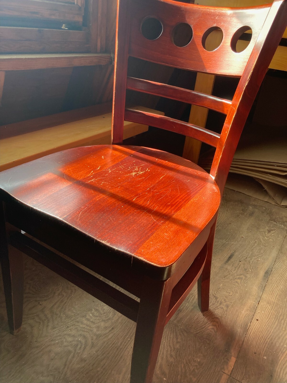 Restaurant Chairs, Wood, formerly from ESPN Zone