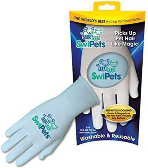 SwiPets Lot of 5 Pet Hair Cleaning Gloves Blue New Dog Cat Grooming Fur Removal