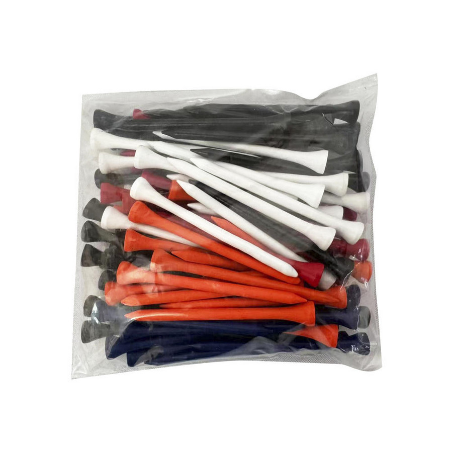 3 1/4" Wooden Golf Tees Assorted Colors - Pack of 100